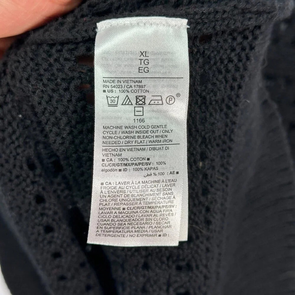 Old Navy Black Crochet Tank Top XL - Picture 5 of 5